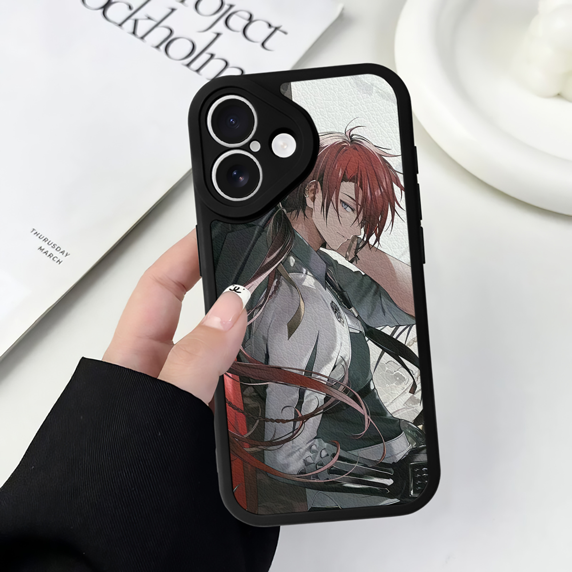 （画像用） 刀剣乱舞 Touken Ranbu 【iPhone 16シリーズ対応】シリコンスマホケース（レザー調） 材質：シリコン